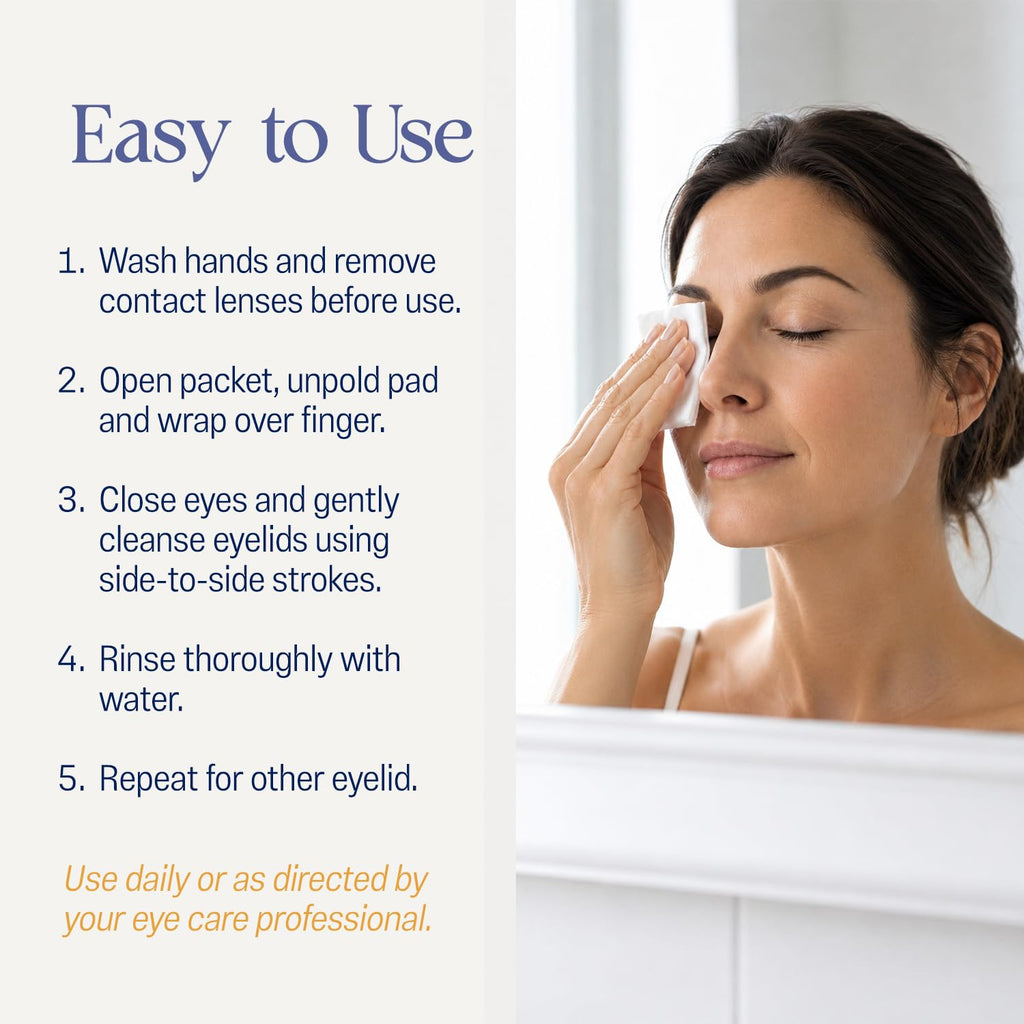 OCuSOFT Lid Scrub Oust Eyelid Cleanser, Pre-Moistened Pads, 30 Count | Tea Tree Oil Pads for Irritated Eyelids Associated with Demodex Mites, Lid & Lash Debris for Soothing, Calm Relief