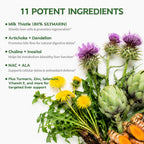 Milk Thistle Supplement for Liver Cleanse Detox & Repair | 80% Silymarin, with NAC(N-Acetyl Cysteine), Artichoke, Turmeric & Dandelion for Liver & Antioxidant Support - 120 Capsules