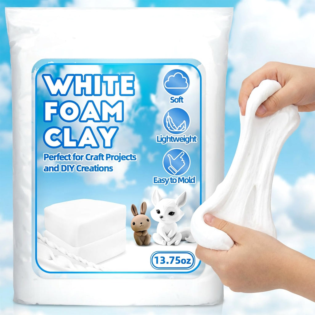 RAINFLOW White Foam Clay - Moldable Cosplay Foam Clay Soft Squishy