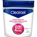 Clearasil Rapid Rescue Deep Treatment Acne Face Pads, Maximum Strenght with 2% Salicylic Acid Acne Treatment Medicine, 90 Count