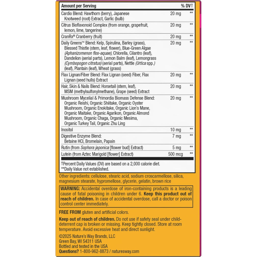 Nature's Way Alive! Women's Ultra Multivitamin, High Potency, 60 ct | Complete Daily Women's Vitamins, Promotes Energy Metabolism and Muscle Function*, Vitamin A, C, D, Methylated B12
