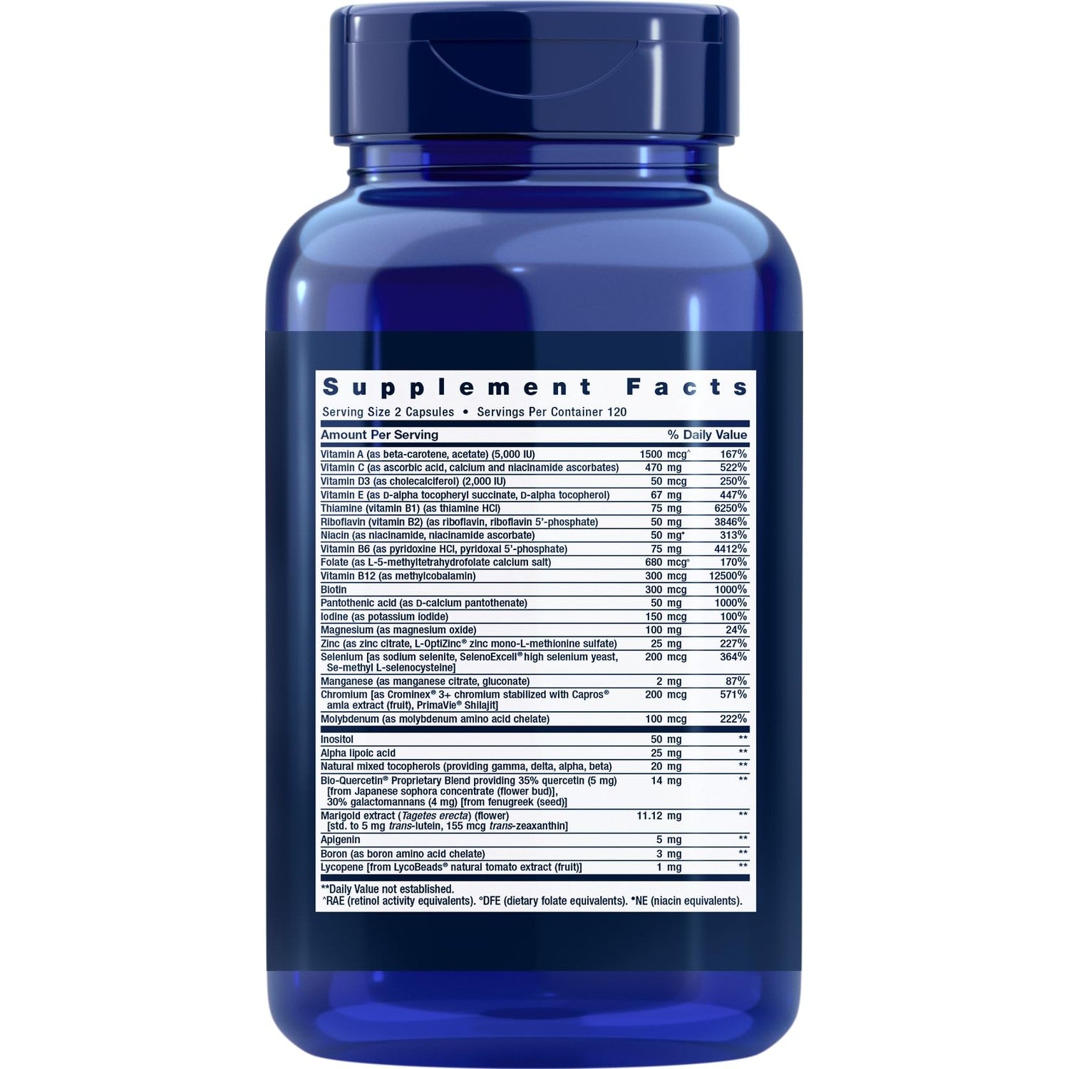 Life Extension Two-Per-Day Multivitamin, 240 Capsules | Vitamins B, C & D, Zinc & over 25 Vitamins, Minerals & Extracts in a Two-Month Supply, Non-GMO, Gluten-Free Capsules