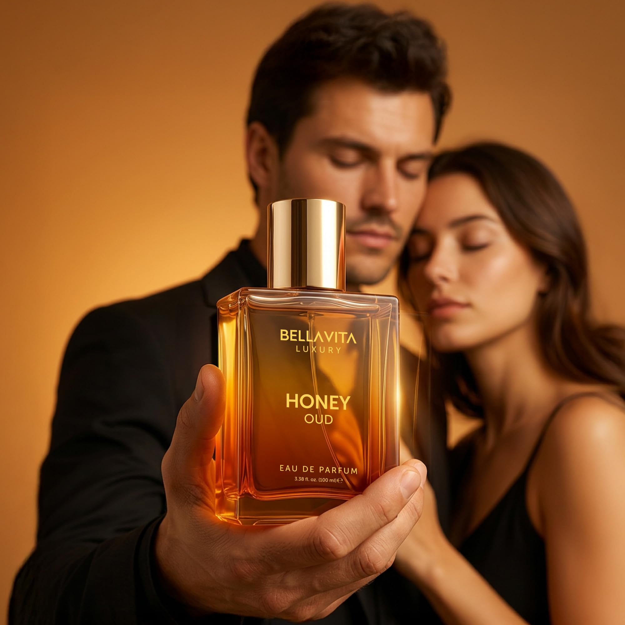BellaVita Luxury Honey Oud Eau de Parfum | 100 ml | Unisex Perfume | Unisex Perfume with long-lasting Honey Oud Eau de Parfum, perfect for daily wear, special occasions and gifting