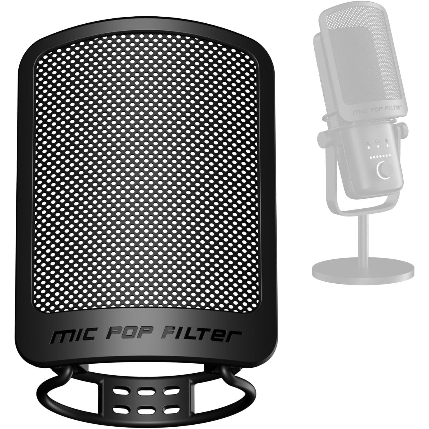 Buy now Aokeo Pop Filter, [Upgraded Three Layers] Metal Mesh & Foam & Etamine Layer Microphone Windscreen Cover Handheld Mic Shield Mask,Microphone Accessories for Vocal Recording,YouTube Videos,Streaming B-8 at indiglob india