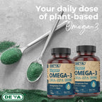 Buy now DEVA Vegan Omega-3 DHA EPA Supplement Once-Per-Day Softgel 300 MG - Carrageenan Gelatin & Gluten Free - Non-Fish Algae Oil Fatty Acids - 90 Softgels at indiglob india