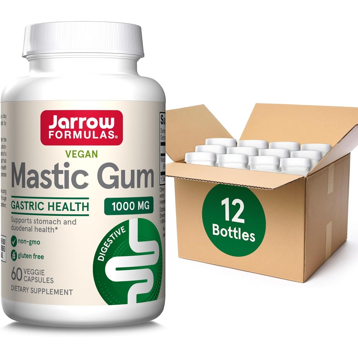 Buy now Jarrow Formulas Mastic Gum 1000 mg - 60 Veggie Caps - Natural Formula Supporting Stomach, Duodenal & Oral Health - 30 Servings 30 Servings (Pack of 12) at indiglob india