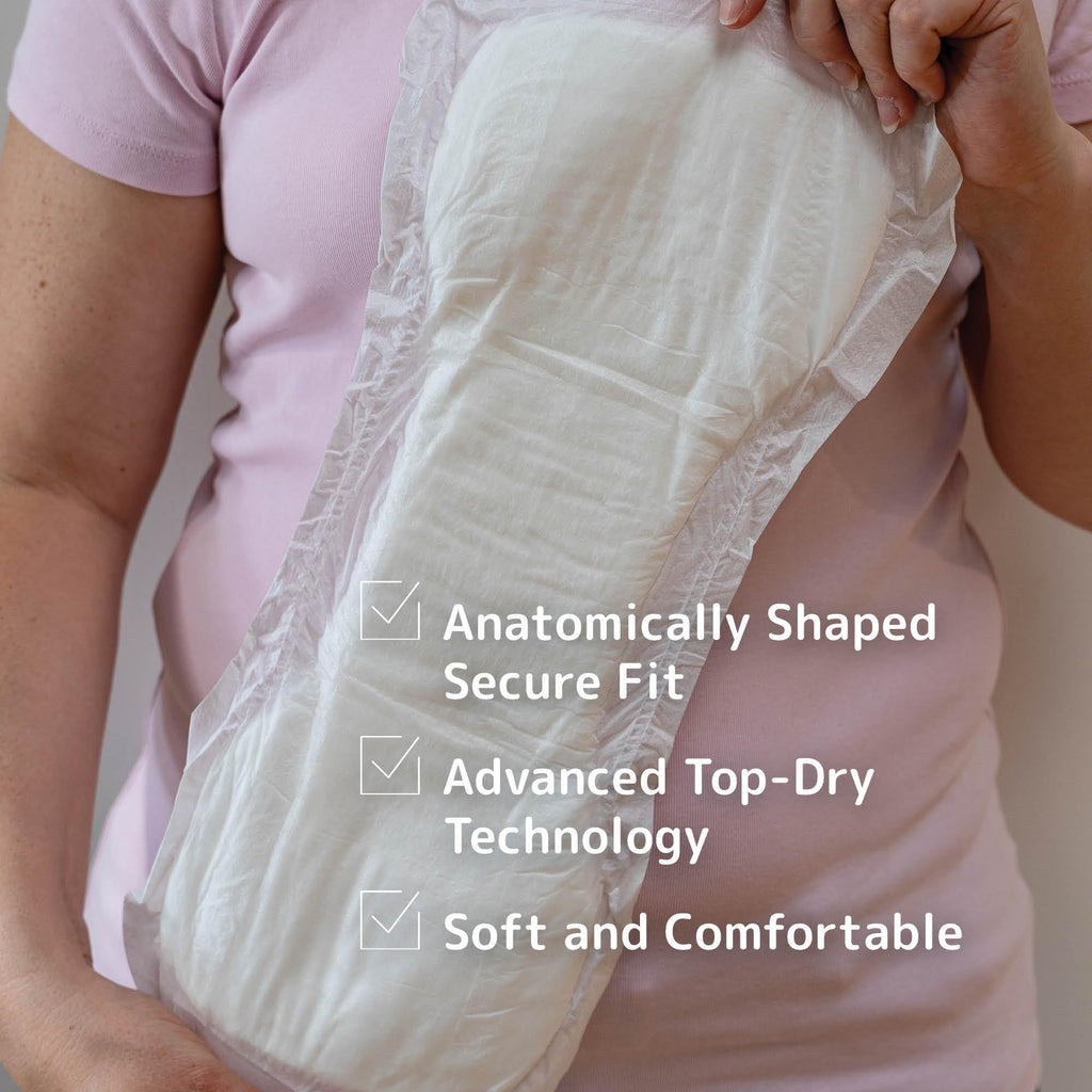 Abena Premium Maternity Pads for Postpartum and After-Delivery Incontinence, Super Absorption, Soft Disposable Pads - 15 Count
