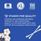 Q-tips Antimicrobial Cotton Swabs Cotton Buds for Cleaning Antimicrobial Treated to Help Keep Swabs Fresher 300 Count