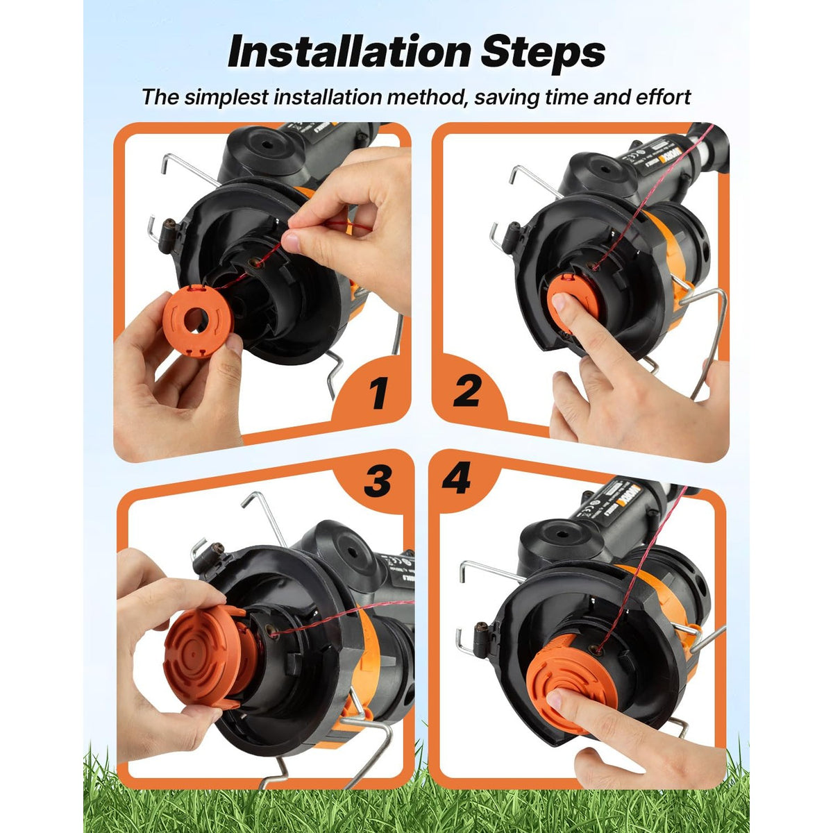 Eventronic 15 Pack (WA0010) Trimmer Line Spool for Worx Weed Eater
