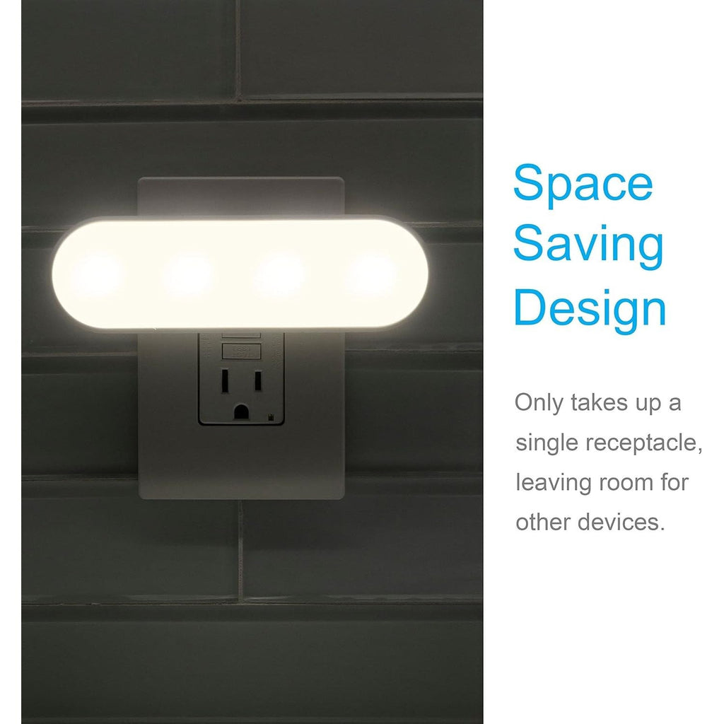 Buy now GE Ultrabrite LED Light Bar Night Lights Plug Into Wall Room Decor Ambient Lighting Dusk to Dawn Sensor Bright Nightlight, White, 100 Lumens, 2 Pack at indiglob india