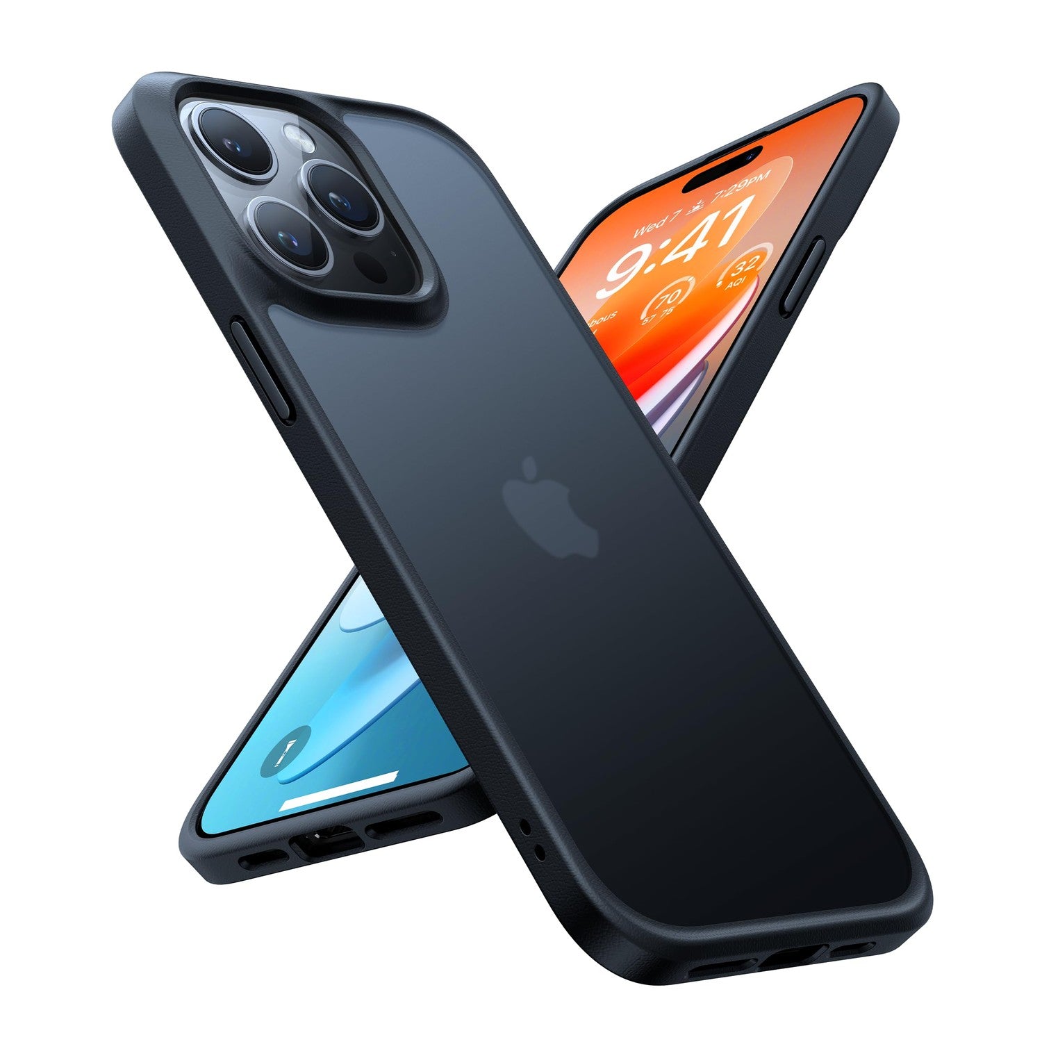 Buy now TORRAS Tough Shockproof for iPhone 13 Pro Case, [Military-Grade Drop Tested] Ultra-Durable Matte Hard PC Back with Soft Silicone Edge Slim Protective for iPhone 13 Pro Phone Case,Translucent Black iPhone 15 Pro Case 6.1" Black at indiglob india