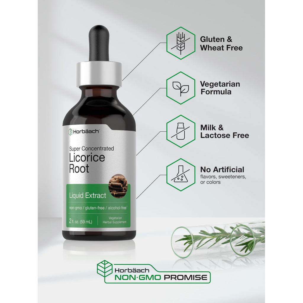 Horbäach Licorice Root Extract | 2 fl oz | Alcohol Free Tincture
