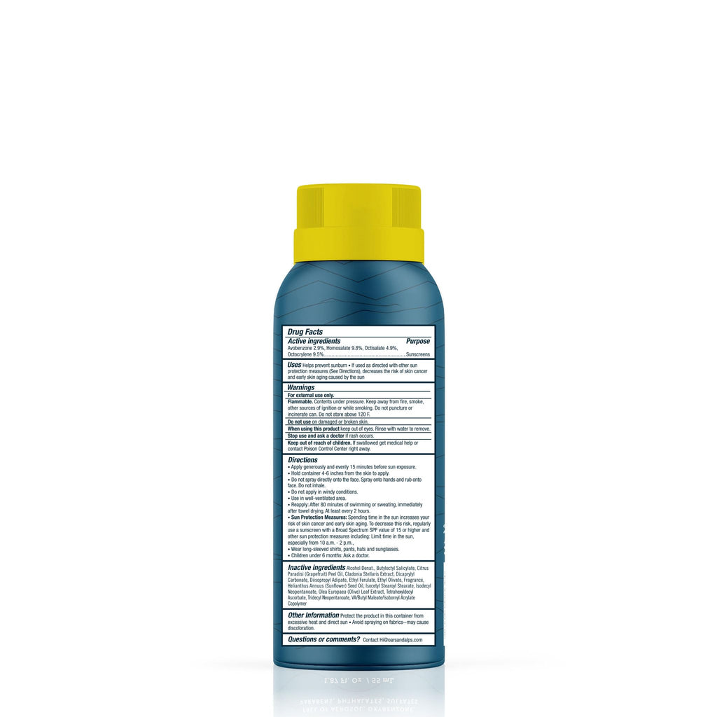 Oars + Alps SPF 50 Face & Body Broad Spectrum Sunscreen Spray | Fast-Absorbing, Lightweight, Non-Greasy, Hawaii Reef Act 104 Compliant, Water-Resistant, Octinoxate + Oxybenzone Free