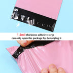 10 x 13.6inch Pink Poly Mailer Bags with Self Adhesive Strip,30 Pcs