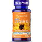 Buy now Puritan's Pride Premium Lutigoldâ„¢ Lutein Carotenoid 40mg with Zeaxanthin for Men and Women, Dietary Supplement for Eye Health Support, 8 Month Supply, 120 Easy-to-Swallow Softgels at indiglob india