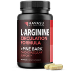 L-Arginine 1800mg with Pine Bark Extract 100mg Per Serving, 30 Servings | Nitric Oxide Supplement with Pine Bark and L-Arginine for Men, Performance Supplement for Men's Health, Vegan, 90 Count