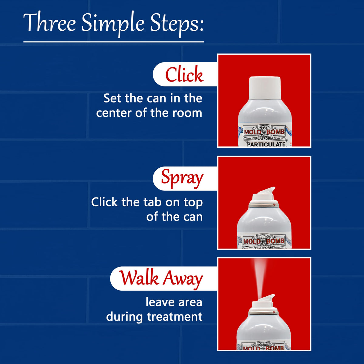 MOLD BOMB Fogger – Mold Stain & Odor Fogger – Deep Penetrating Room Treatment for Affected Areas – DIY Cleanup Solution (1 Pack)