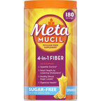 Metamucil 4-in-1 Psyllium Husk GLP-1 Friendly Fiber Supplement, Sugar-Free, 180 teaspoons, Orange Flavored, Daily Fiber Powder for Digestive Health, made with Plant-Based Psyllium Husk Fiber