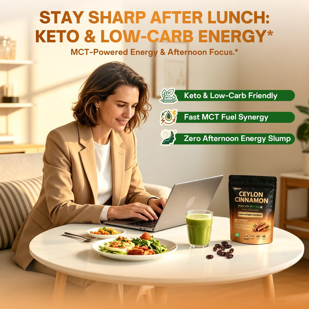 Ceylon Cinnamon with MCT Oil for Daily Metabolic & Energy Support