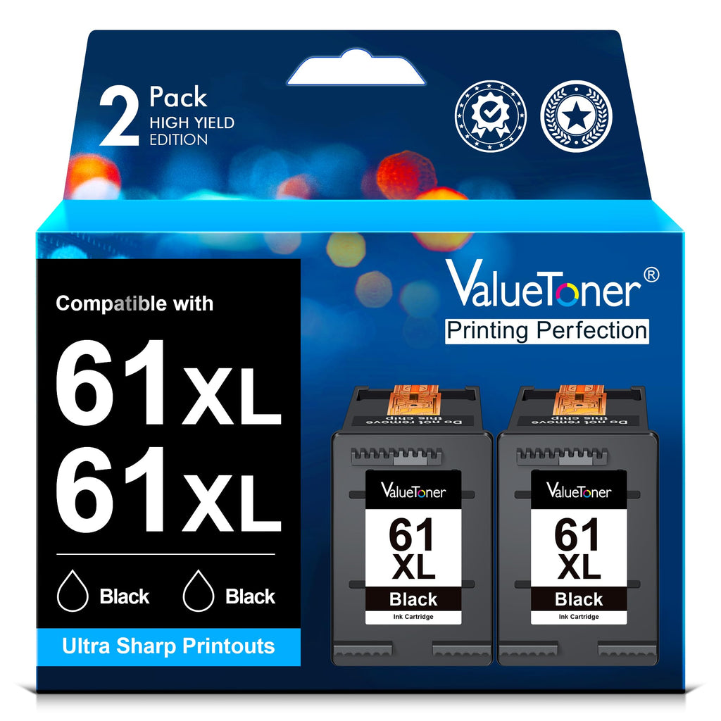 61XL 61 Ink Replacement for HP 61 Black Ink Cartridge High Yield