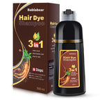 Bablabear Black Hair Dye Shampoo for Gray Hair,Hair Color Shampoo for Women and Men, Grey Coverage.500ml