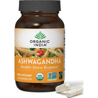 ORGANIC INDIA Ashwagandha Capsules - Organic Ashwagandha Supplement - Vegan Ashwagandha Root, Gluten-Free, Kosher, Non-GMO, Supports Stress Relief, Energy, and Sleep - 90 Capsules