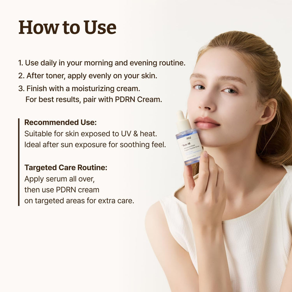 Dr.Reju-All Advanced PDRN Copper Peptide Serum 1.01 Fl Oz | GHK-Cu & PDRN Serum, Copper Peptides for Firming & Skin Elasticity, With Hyaluronic Acid & Hydrolyzed Collagen Peptides
