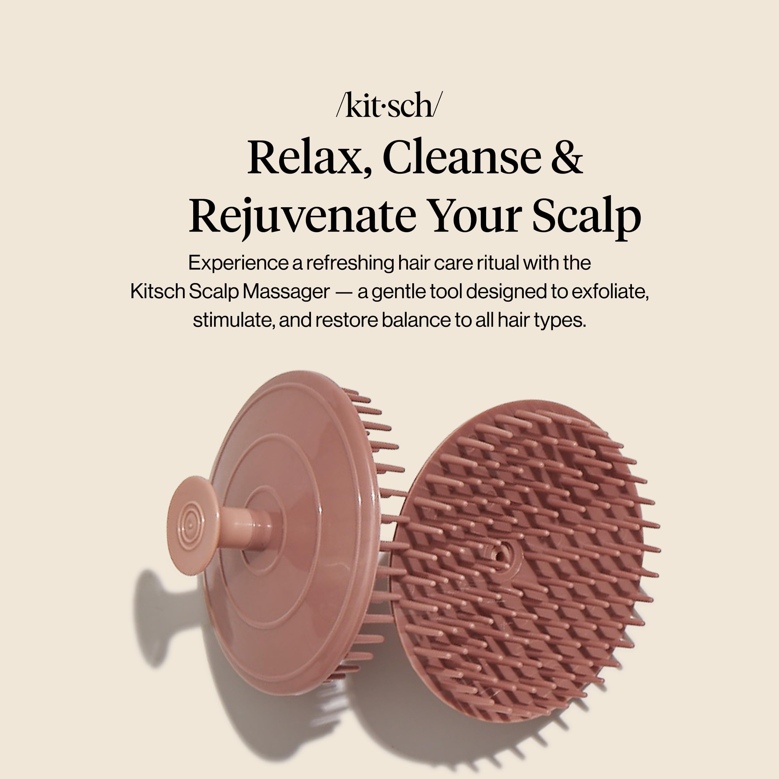 Buy now Kitsch Scalp Massager for Hair Care - Scalp Scrubber, Shampoo Brush & Exfoliator for All Hair Types - Relaxing & Exfoliating - Terracotta at indiglob india