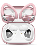 Buy now Ltinist Wireless Earbud, Bluetooth 5.3 Headphones Pure Bass Sound with Earhooks, 75H Battery Over Ear Headphones with Dual-LED Display, IP7 Waterproof Earphones Built-in Microphone for Running Sports at indiglob india