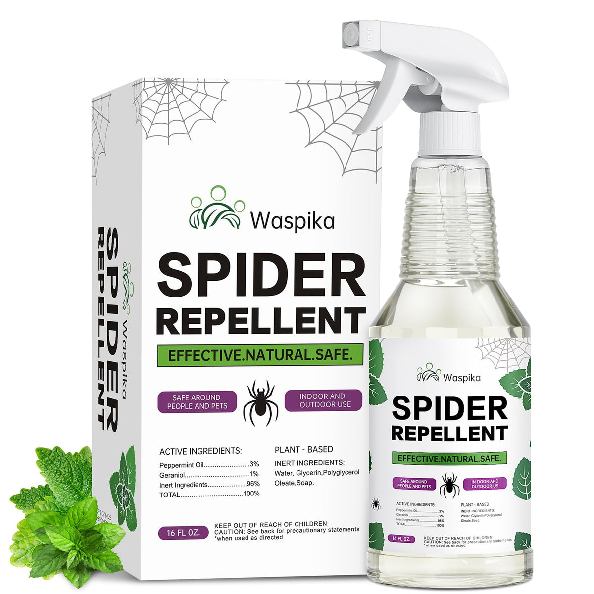 Peppermint Oil Insect and Spider Repellent Spray, Repels and Kills Ants and Bugs, Extra Strength Natural Plant Based Pest Control for Home, Kitchen and Garden, Safe for Family and Pets, 16 oz