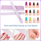 Nail File and Buffer Set (16 Pack), Nail File Kit Professional Nail Files & Buffers Manicure Supplies Filer Buffer for Natural Nails, 100/180 Grit 7 Way Nail Filing Polishing Buffer for Nail Care