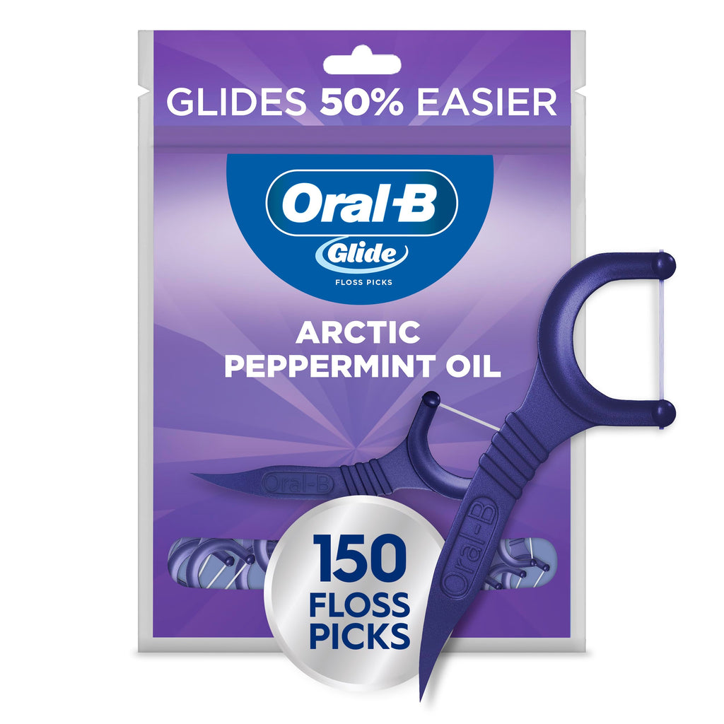 Buy now Oral-B Glide Peppermint Dental Floss Picks with Arctic Peppermint Oil Flavor, 150 Picks at indiglob india
