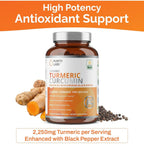 Buy now Purity Labs Organic Turmeric Curcumin Supplement with Piperine 2,250 MG/Serving | 95% Curcuminoids Turmeric Supplements, Antioxidant Joint Pain Relief, Muscle & Brain Support | Non-GMO - 120 Capsules at indiglob india