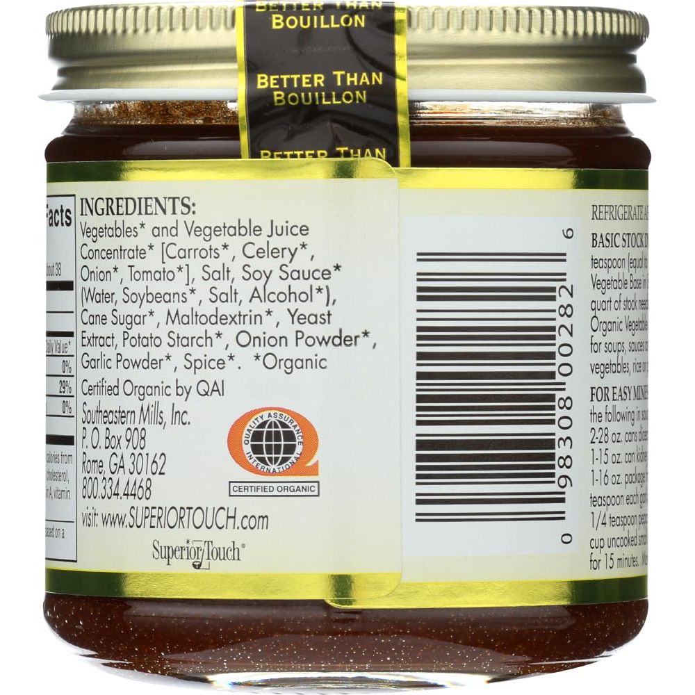 Buy now Better Than Bouillon Organic Vegetable Base, Made from Seasoned & Concentrated Vegetables, Organic & Vegan, Makes 9.5 Quarts of Broth, 8 OZ Jar (Pack of 3) at indiglob india
