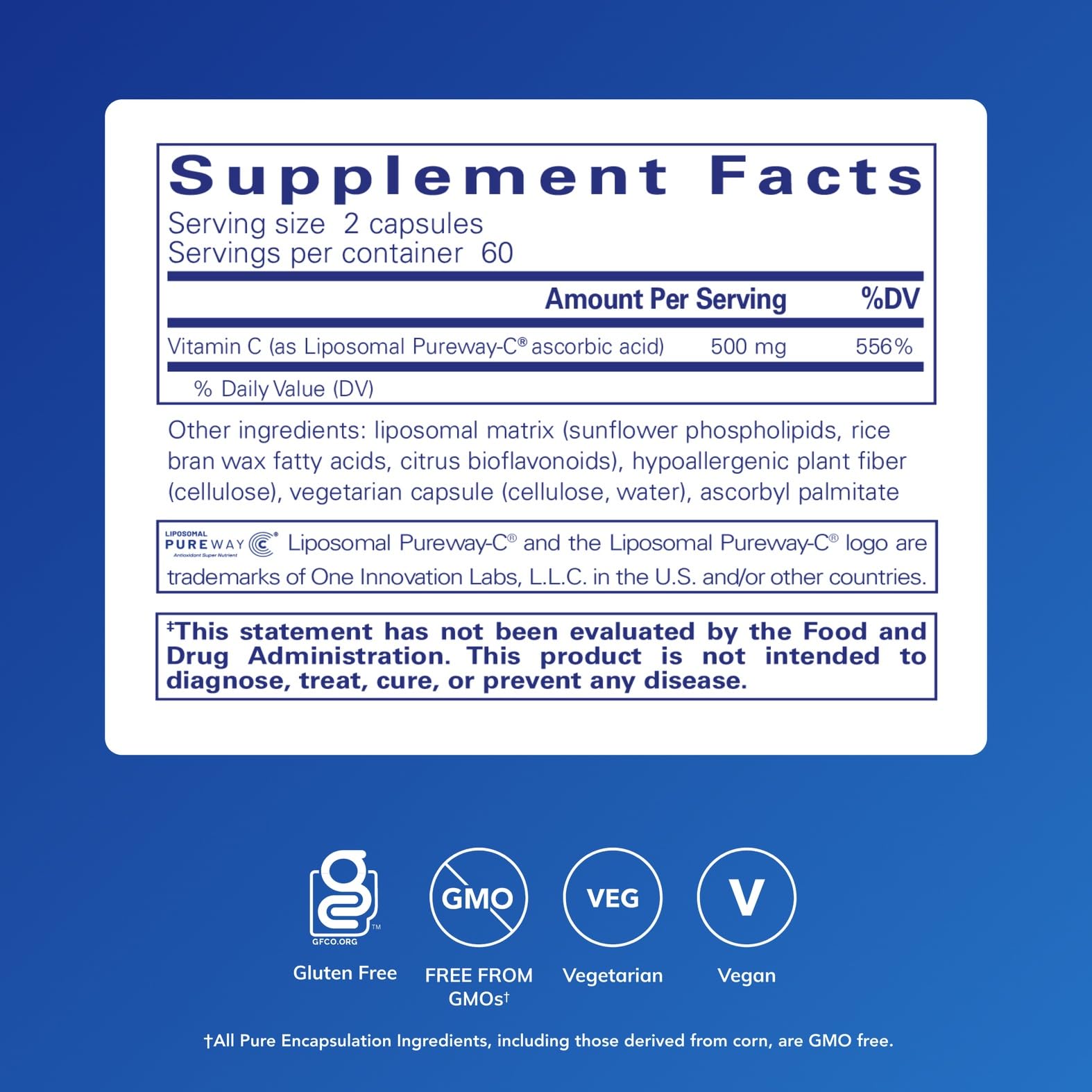 Pure Encapsulations Liposomal Vitamin C, 120 Capsules | Immune Support Supplement*, Antioxidant Nourishment, Daily Vitamin, Non-GMO and Gluten-Free