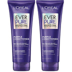 L’Oreal Paris Sulfate Free Brass Toning Purple Conditioner for Blonde, Bleached, Silver, or Brown Highlighted Hair, EverPure, 6.8 Fl Oz (Packaging May Vary)