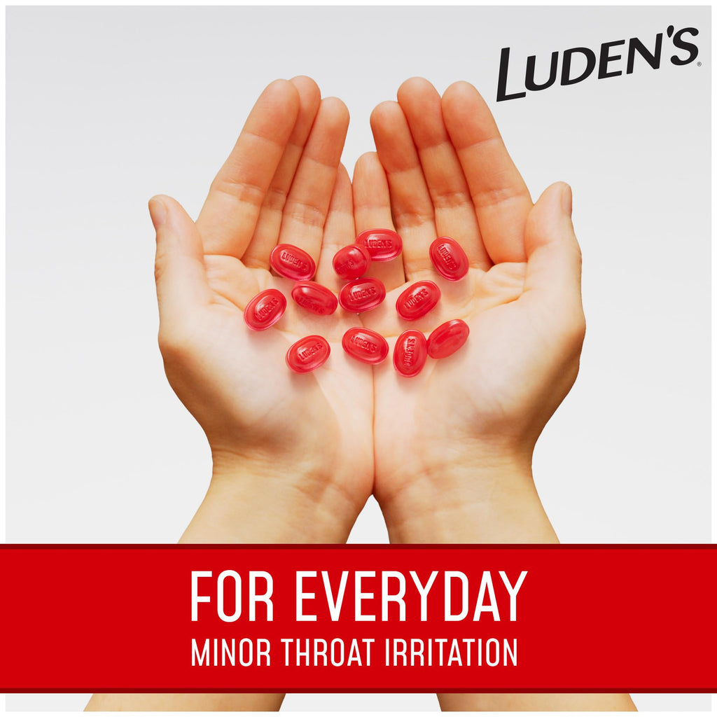 Buy now Luden's Sore Throat Relief Lozenges for Minor Everyday Irritation & Dry Mouth, Wild Cherry Flavored Drops, 90 Count at indiglob india