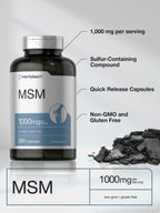 Horbäach MSM Supplement Capsules | 1000mg | 250 Count