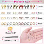 Jump Rings, Cridoz 2340Pcs Open Jump Rings and Lobster Clasps Jewelry Making Supplies Kit for Necklace and Jewelry Repair
