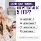 Organic 5-HTP - 200 mg | 99% 5HTP Concentration, Plus Cofactor Vitamin B6 & Lion’s Mane | Water Extracted from Organic Griffonia Seeds | Supports Mood, Cognition & Sleep (60 Capsules | 30 Servings)
