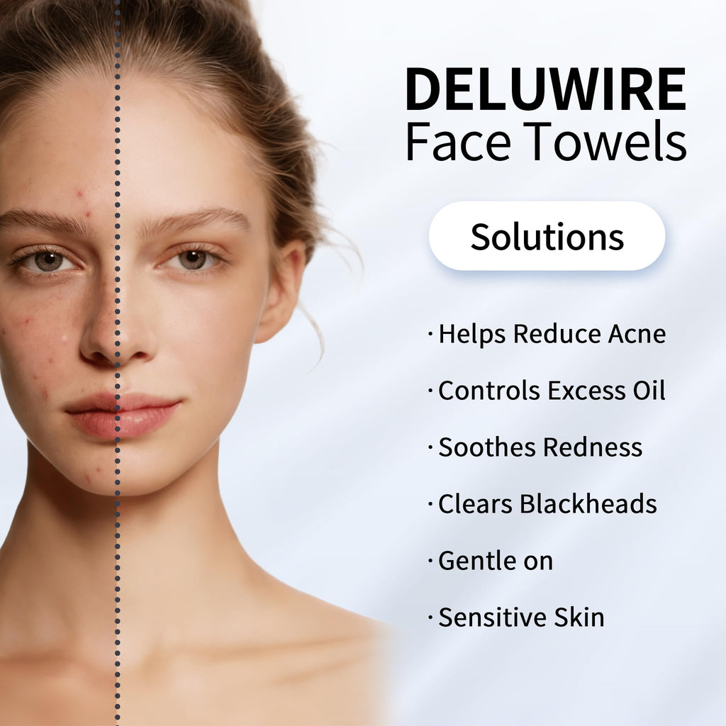 Face Towels Disposable XL 10"×12", Ultra Soft Facial Towels, 50 Count | Thick Biodegradable Face Towels, Plant Fiber Dry Wipes for Sensitive Skin, Makeup Remover & Face Cleansing