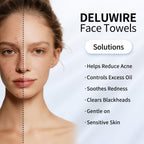 Face Towels Disposable XL 10"×12", Ultra Soft Facial Towels, 50 Count | Thick Biodegradable Face Towels, Plant Fiber Dry Wipes for Sensitive Skin, Makeup Remover & Face Cleansing