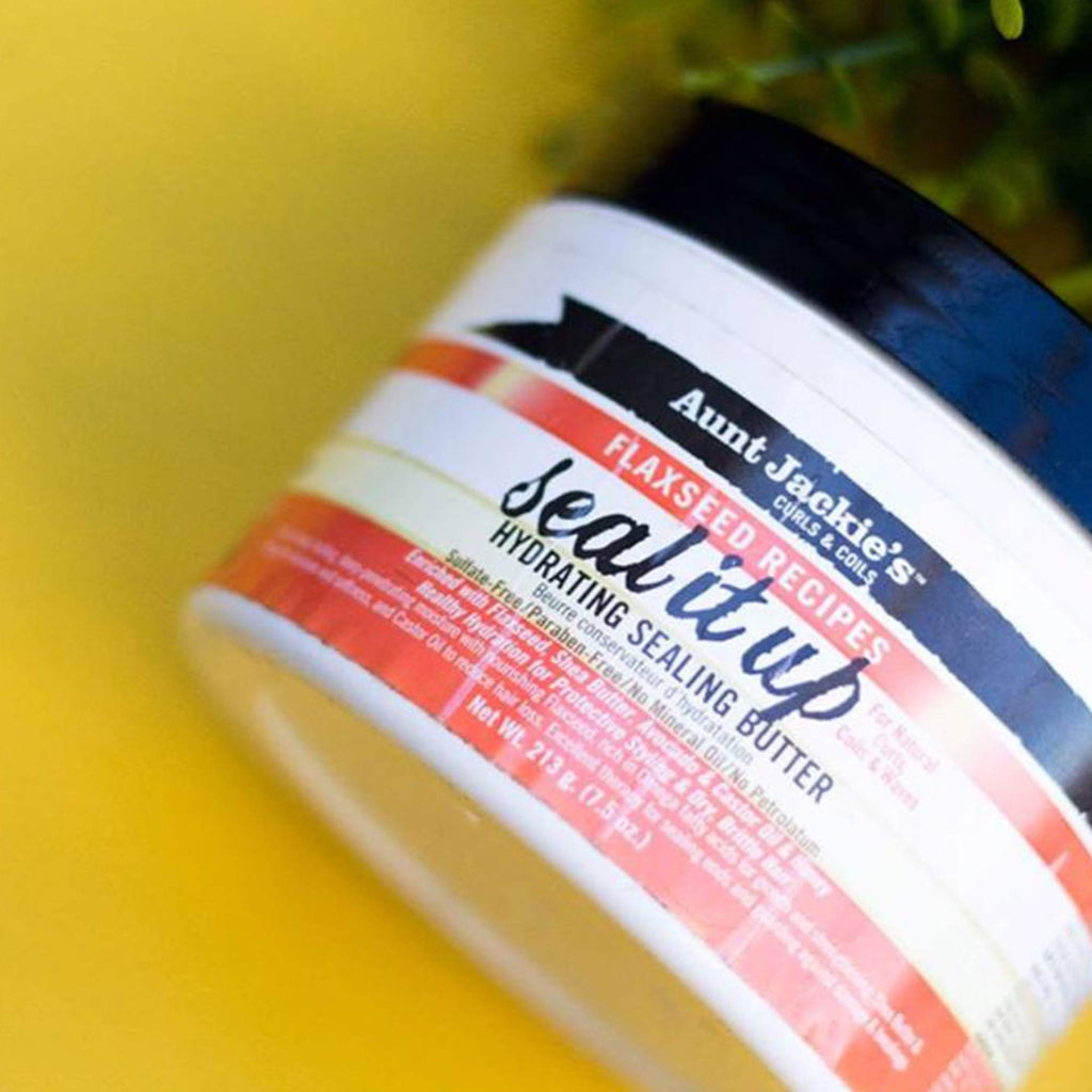 Buy now Aunt Jackie's Flaxseed Recipes Seal It Up, Hydrating Sealing Butter, Helps Prevent and Repair Damaged Hair, Jar, 7.5 Oz at indiglob india