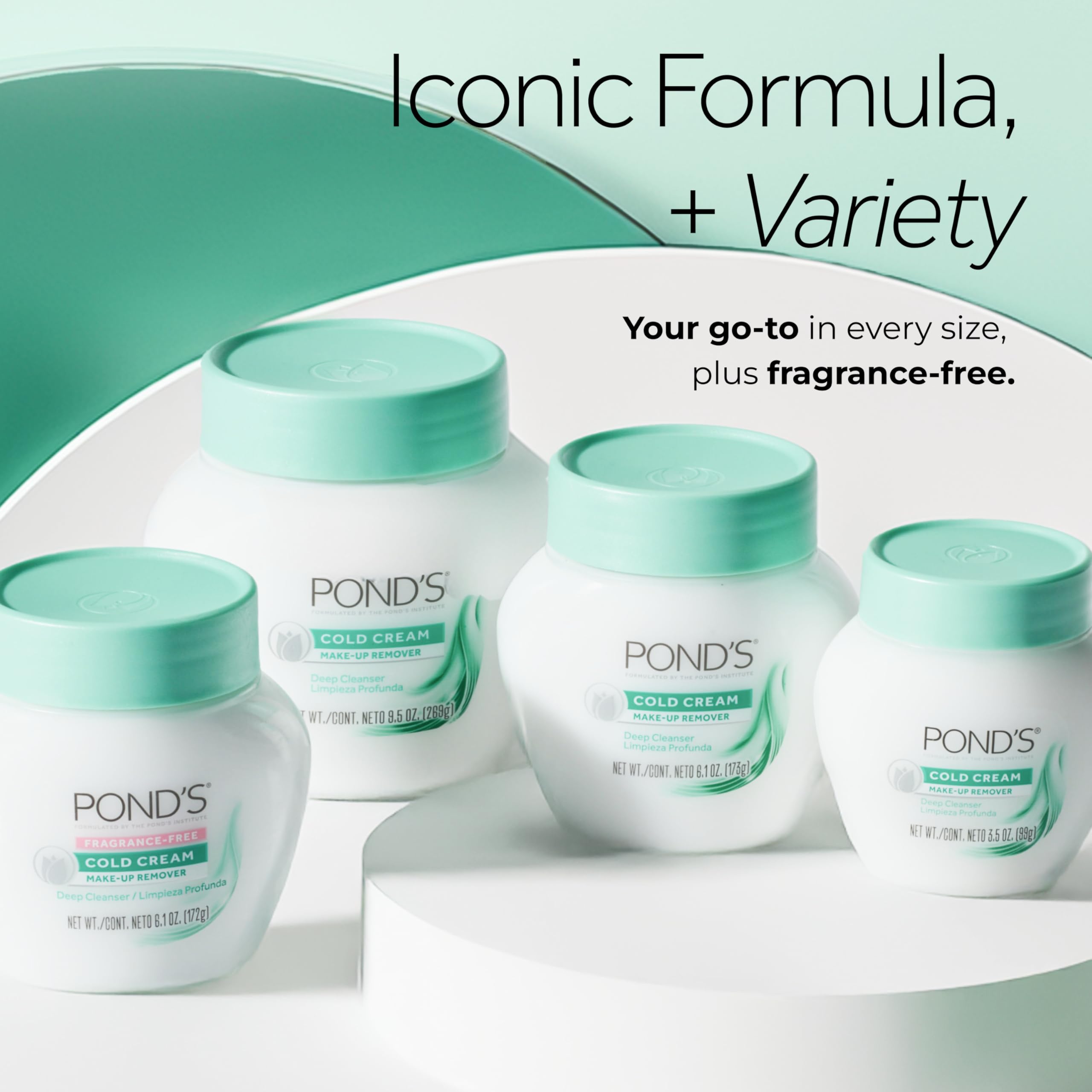 POND’S Cold Cream Cleanser, Fragrance-Free – Moisturizing Makeup Remover & Deep Cleansing Face Cream – Facial Cleanser for Soft, Radiant Skin – Dermatologist Tested, Non-Comedogenic, 6.1 oz