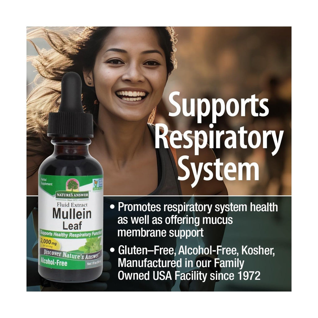 Buy now Nature's Answer Mullein Herb - Mullein Leaf Extract for Lungs - Alcohol Free, Non GMO, Made in USA - Supports Respiratory Function & Promotes Healthy Lungs - Mullein Leaf 1 Ounce Extract at indiglob india