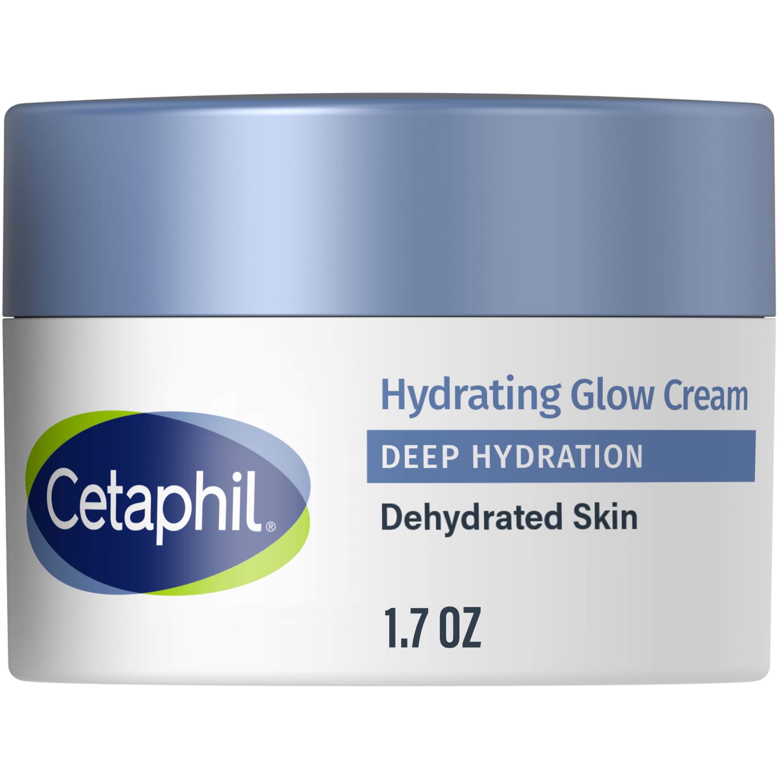Cetaphil Deep Hydration Face Cream, Dry, Sensitive Skin Care, 1.7oz | 48-Hour Hydration, Hyaluronic Acid, Vitamin E & B5, Healthy Glow, Fragrance-Free, Dermatologist Recommended
