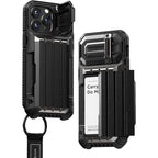 Buy now VRS DESIGN Damda Glide Ultimate for iPhone 15 Pro Max (2023), Premium Sturdy Fully Covered Camera Lens Protection Wallet Case with Multi-Functional Strap (Matte Black) at indiglob india