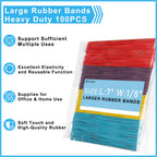 Large Rubber Bands Heavy Duty, 7 Inch, 100Pcs, Long Rubber Band