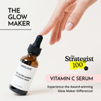 MAELOVE Glow Maker Vitamin C Serum with Vitamin E & Ferulic Acid, 1 fl oz | Gold standard formula of Vitamin C E, Ferulic Acid & Hyaluronic Acid, Award-Winning Brightening and Hydrating Facial Serum