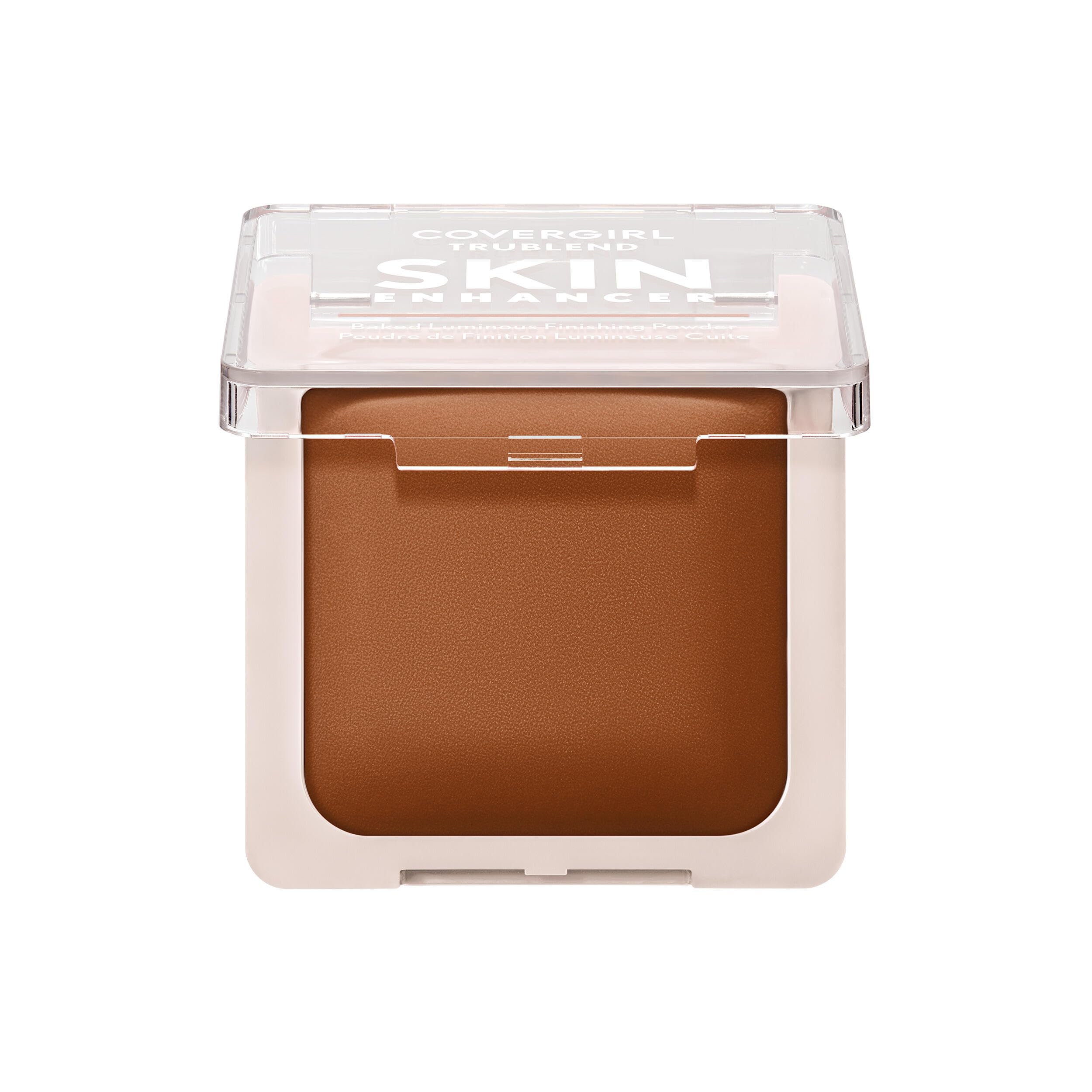 COVERGIRL TruBlend Skin Enhancer Baked Luminous Finishing Face Powder, with Hyaluronic Acid and White Rose Extract, Sheer & Buildable - 530 Cocoa Brownie